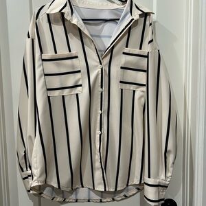Striped Button-Up Shirt